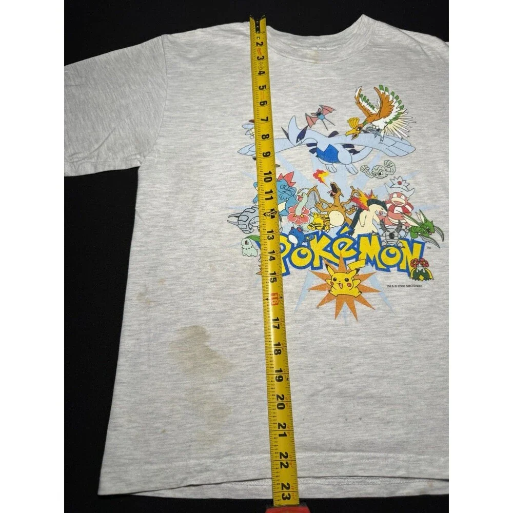Vintage 2000 Pokemon Movie T Shirt Youth Large Lugia Charizard Nintendo Promo